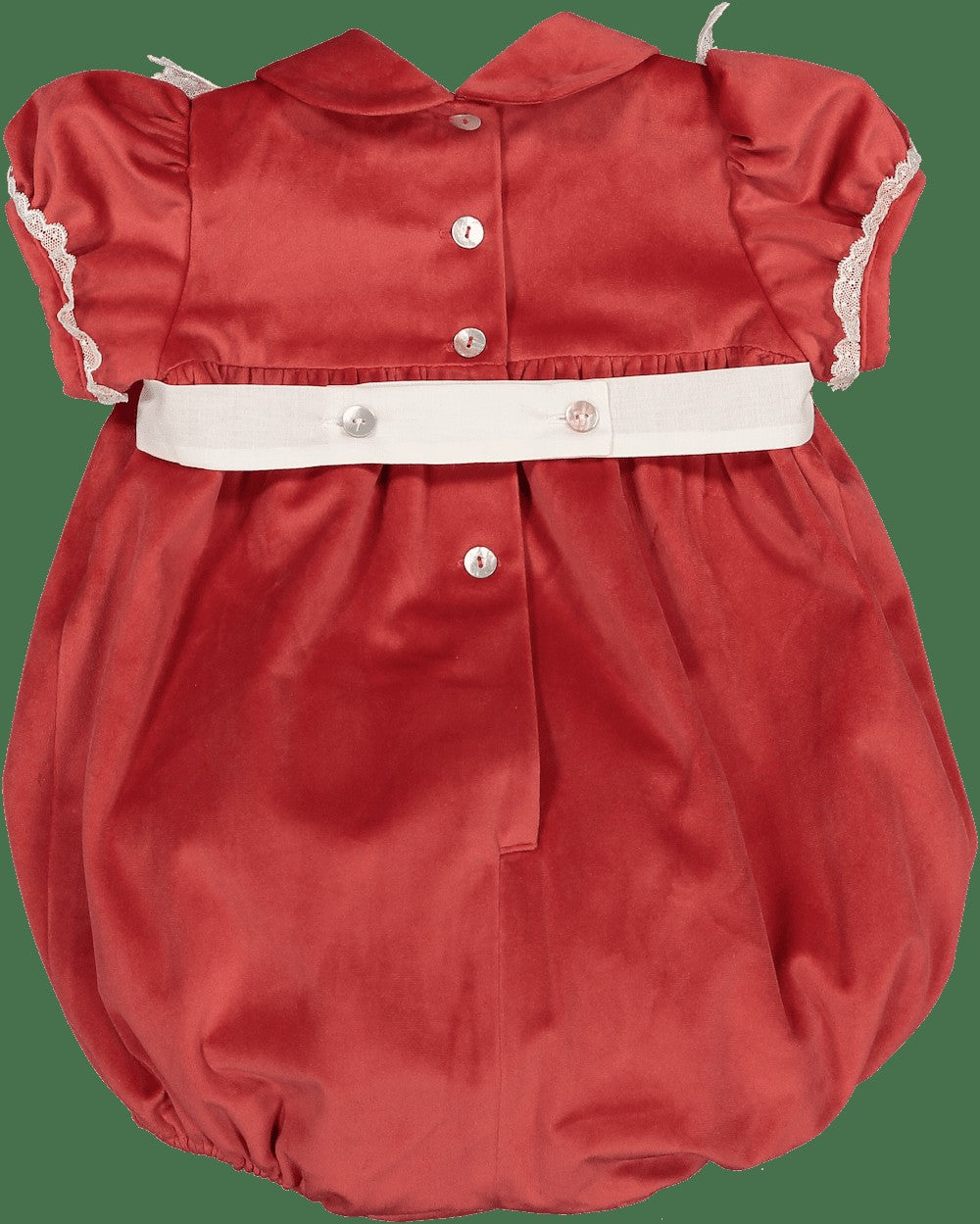 Sal & Pimenta Girls Dressy Bubble - Velvet - Carmine Red