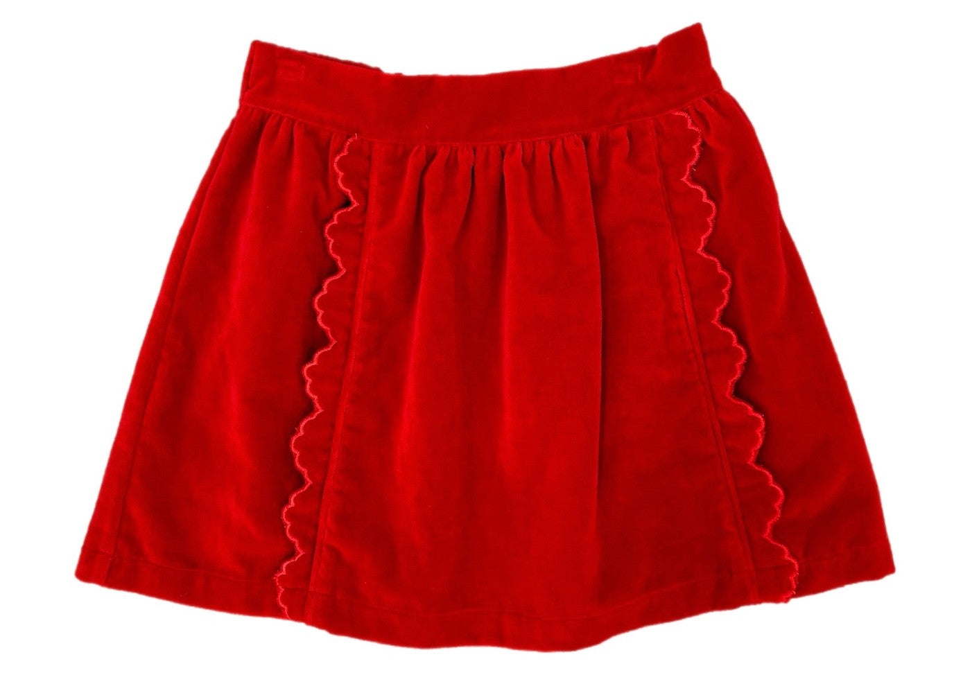 James & Lottie Girls Red Christmas Nutcracker Top & Velvet Kate Skirt Set