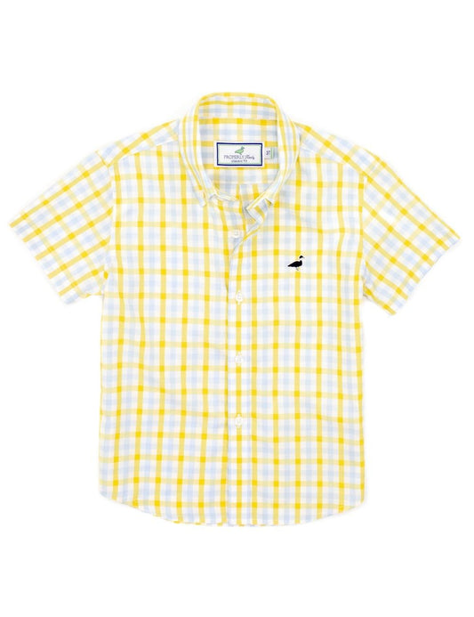 Properly Tied Boys Seasonal Sport Shirt - Sunrise Yellow by Properly Tied