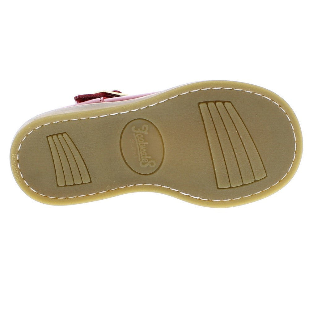 Footmates Girls School Shoes - Allie Mary Janes - Apple Red