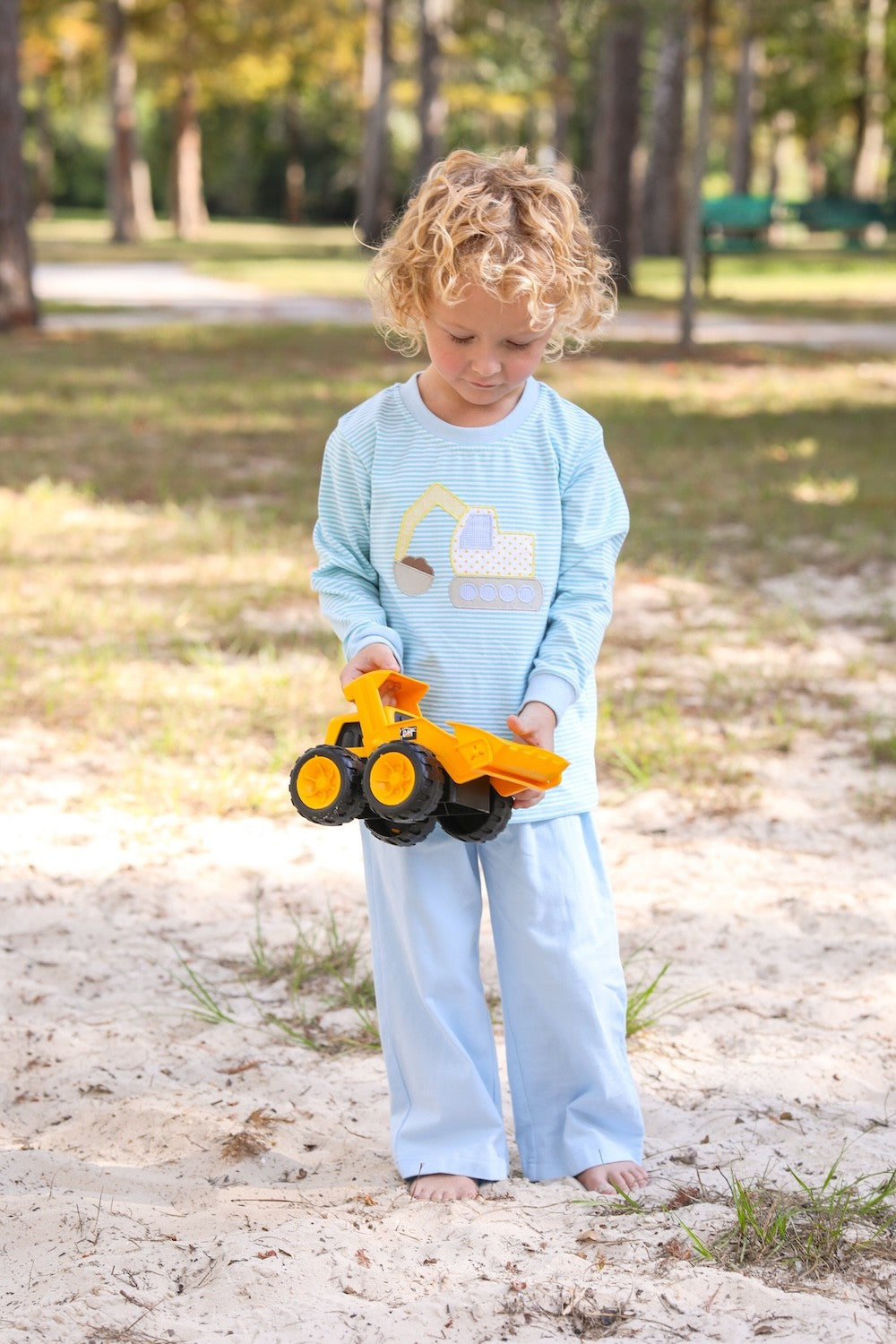 Trotter Street Kids Boys Pants Set - Construction Truck