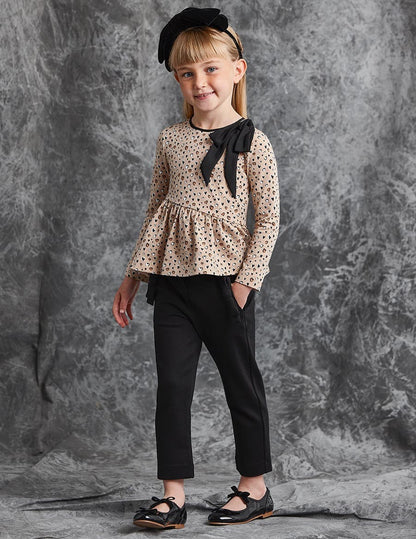 Abel & Lula Girls Black Milano Trouser Pants