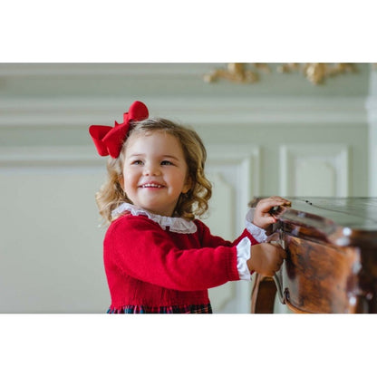 Sal & Pimenta Girls Bubble - Red Christmas Tartan Holiday Plaid