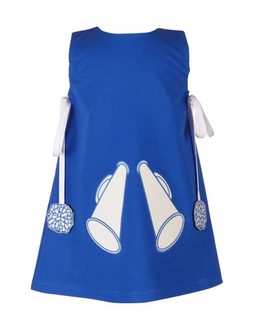 Yellow Lamb Girls Game Day Jumper Cheer Dress - Kentucky Blue