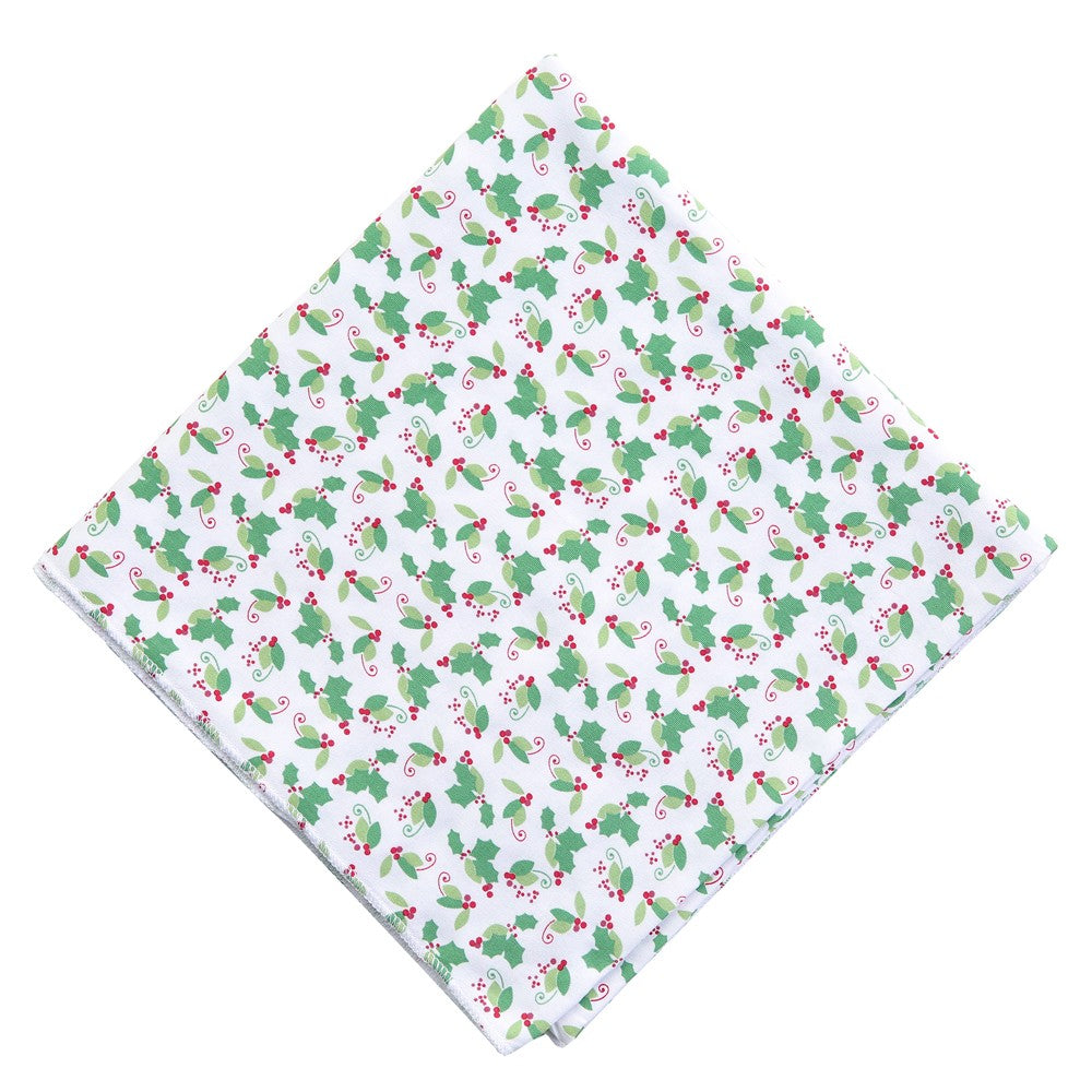 Magnolia Baby Girls Green Happy Holly Days Printed Swaddle Blanket