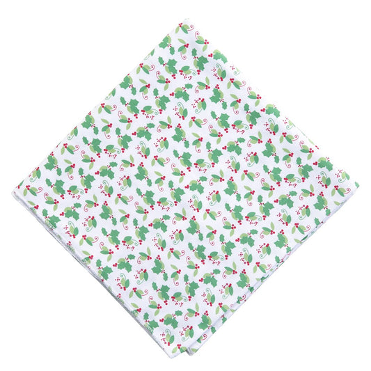 Magnolia Baby Girls Green Happy Holly Days Printed Swaddle Blanket