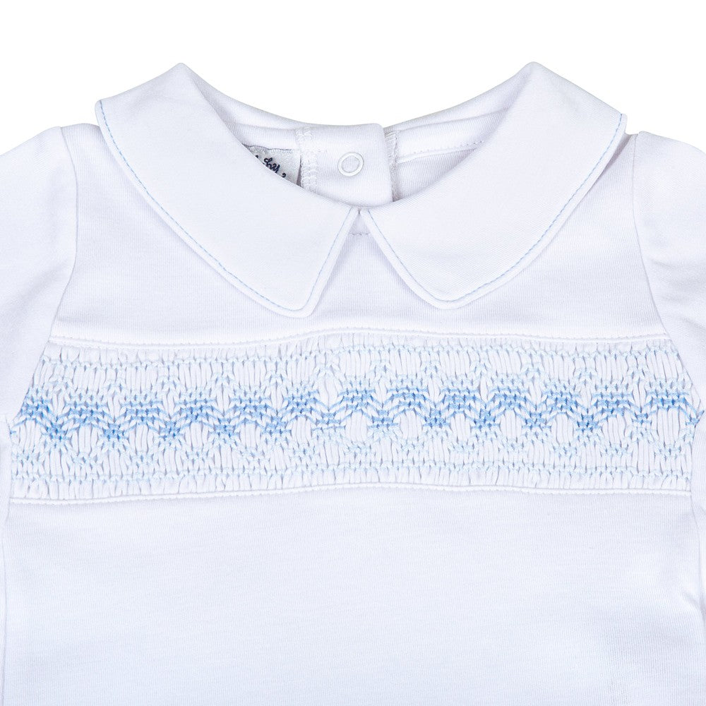 Magnolia Baby Boys Lilly and Logan Smocked Pant Set - Blue