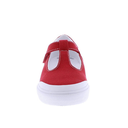 Footmates Girls Shoes - Drew Vulcanized Canvas Mary Janes - Red