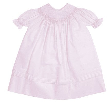 Feltman Brothers Baby Girls Pink Ruffle Sleeve Smocked Bishop Dress by Feltman Brothers