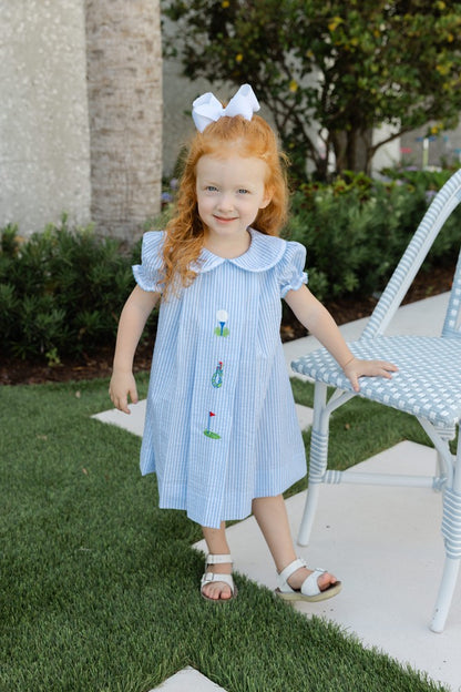 Bailey Boys Toddler Girls Float Dress - Blue Golf Masters - 3T Bailey Boys Toddler Girls Float Dress - Blue Golf Masters - 3T