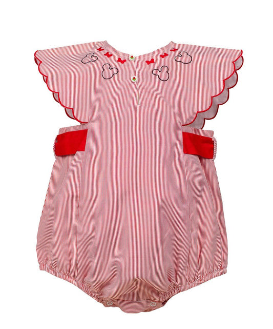 Proper Peony Baby Girls Bubble - Mouse Ears - Red
