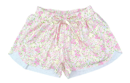 Be Elizabeth by James & Lottie Girls Butterfly Shorts - Fuchsia Pink Floral