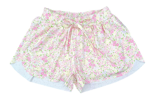 Be Elizabeth by James & Lottie Girls Butterfly Shorts - Fuchsia Pink Floral