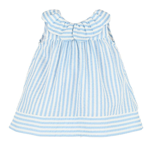 Sophie & Lucas Girls Sullivan Stripe Dress - Blue