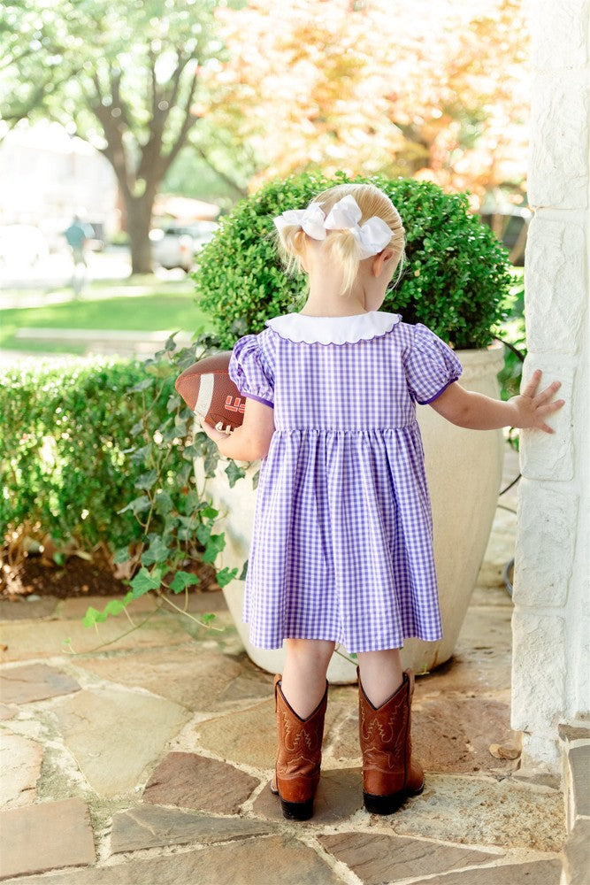 Proper Peony Girls Gingham Football Game Day Dress Proper Peony Girls Gingham Football Game Day Dress