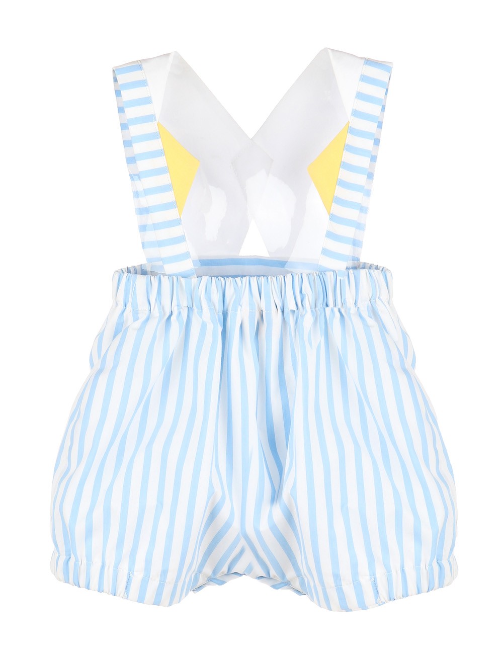 Sophie & Lucas Baby Boys Blue Stripe Nautical Captain Sunsuit
