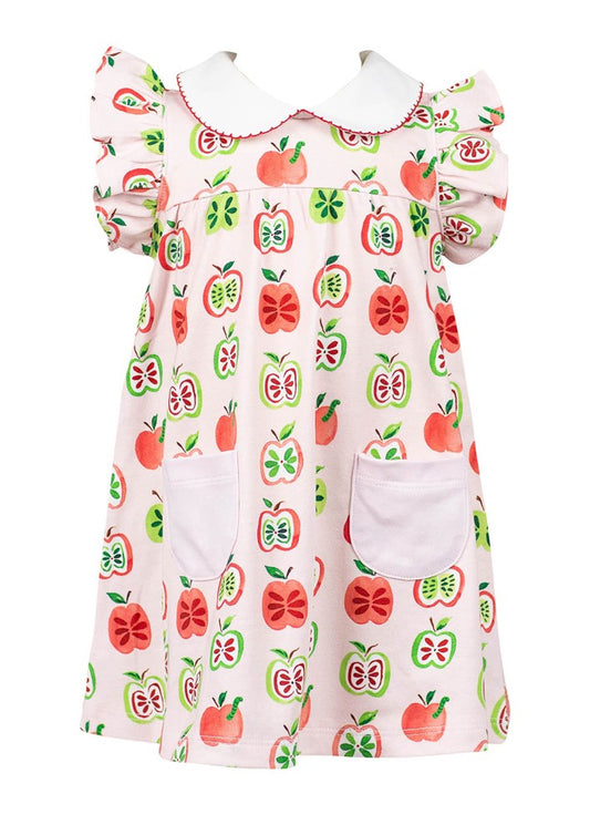 Proper Peony Pima Girls Red Gala Apples Dress