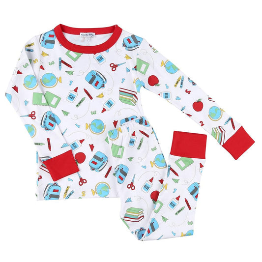 Magnolia Baby Boys / Girls Back to School Long Pajamas