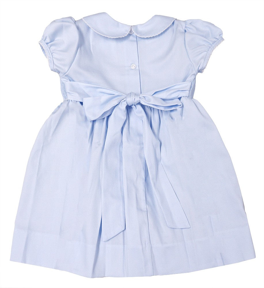 LuLu BeBe Girls Light Blue Smocked Nativity Scene Dress - Collar Best Dressed Child LuLu BeBe Girls Light Blue Smocked Nativity Scene Dress - Collar Best Dressed Child
