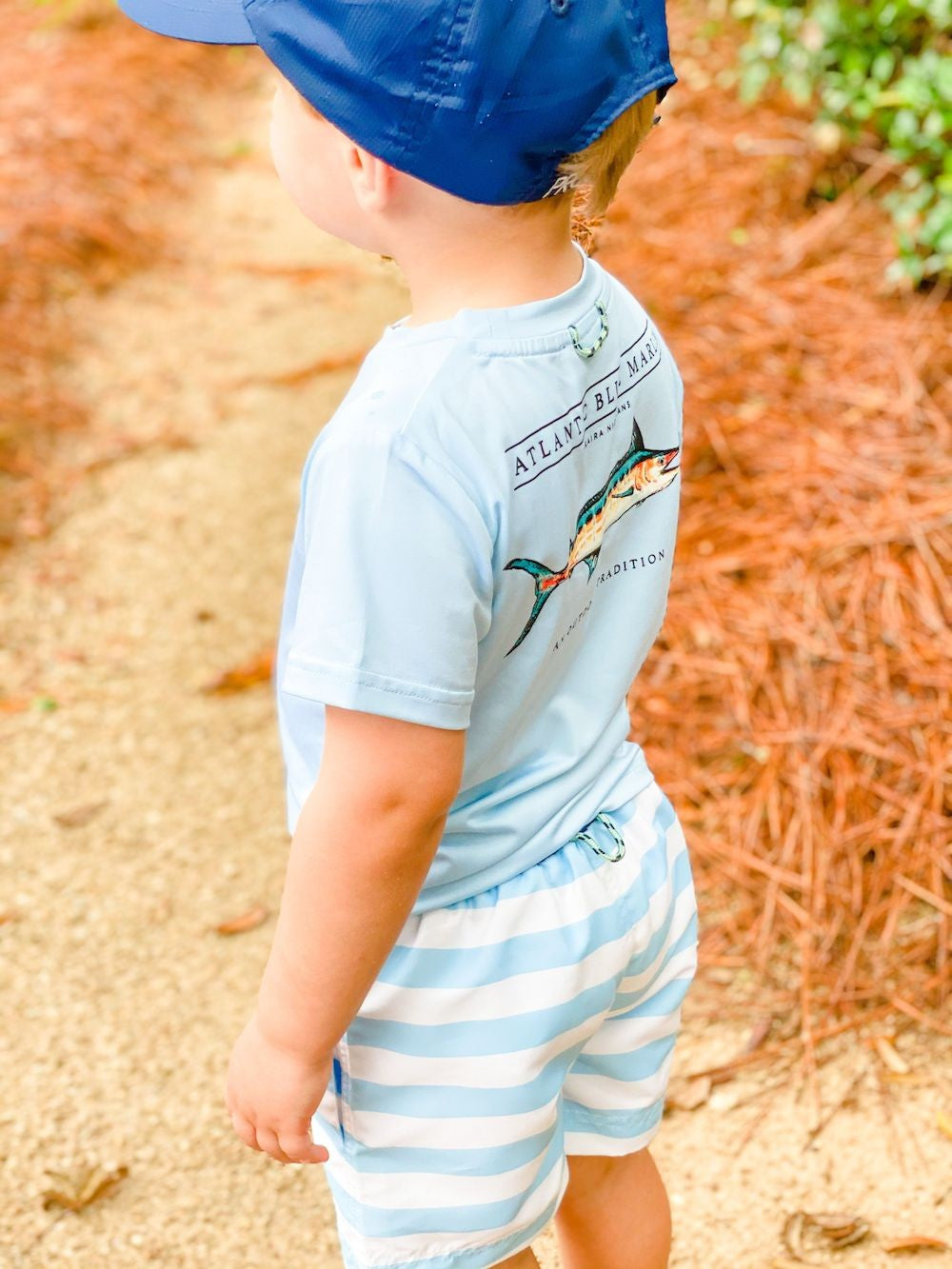 Prodoh Boys Swim Trunks - Arctic Blue Stripes