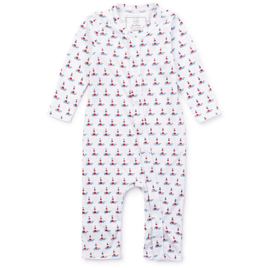 Lila & Hayes Baby Boys Graham Romper - Lighthouse Point