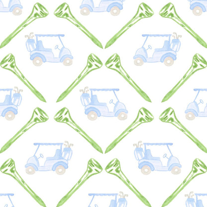 James & Lottie Boys Reed Jon Jon - Blue PAR-TEE Golf Print