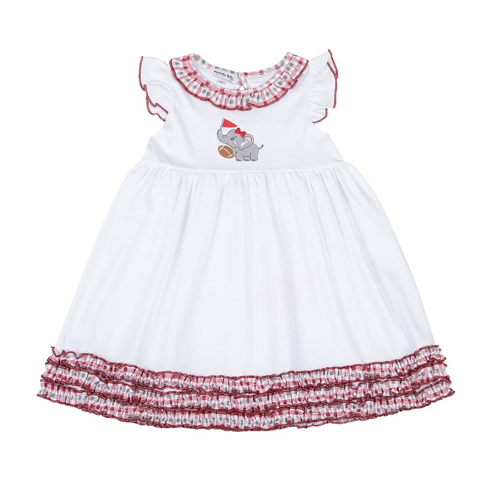 Magnolia Baby Toddler Girls Alabama Crimson Tide Applique Flutters Dress