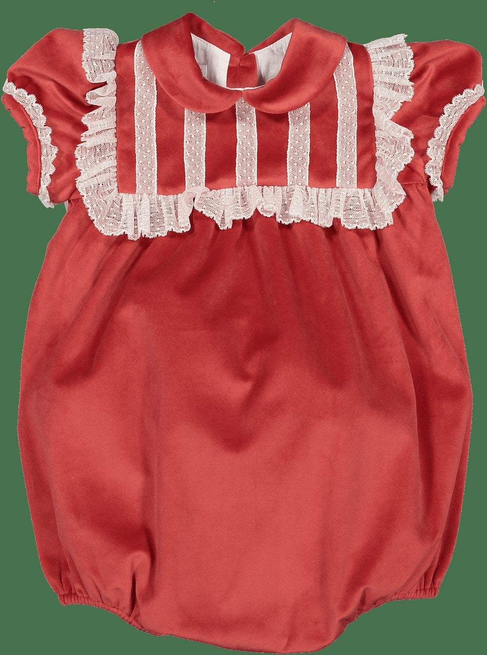 Sal & Pimenta Girls Dressy Bubble - Velvet - Carmine Red