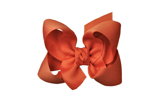 Beyond Creations Girls Grosgrain Double Knot Bow on Clip - Mandarin Orange by Beyond Creations