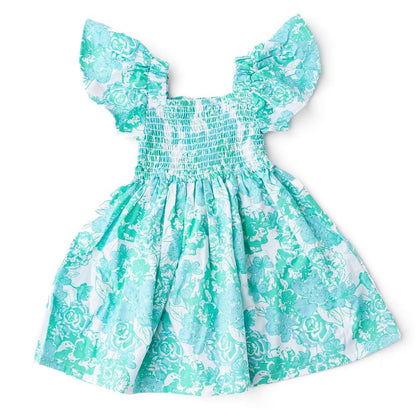 Shade Critters Girls Smocked Sun Dress - Charming Rose