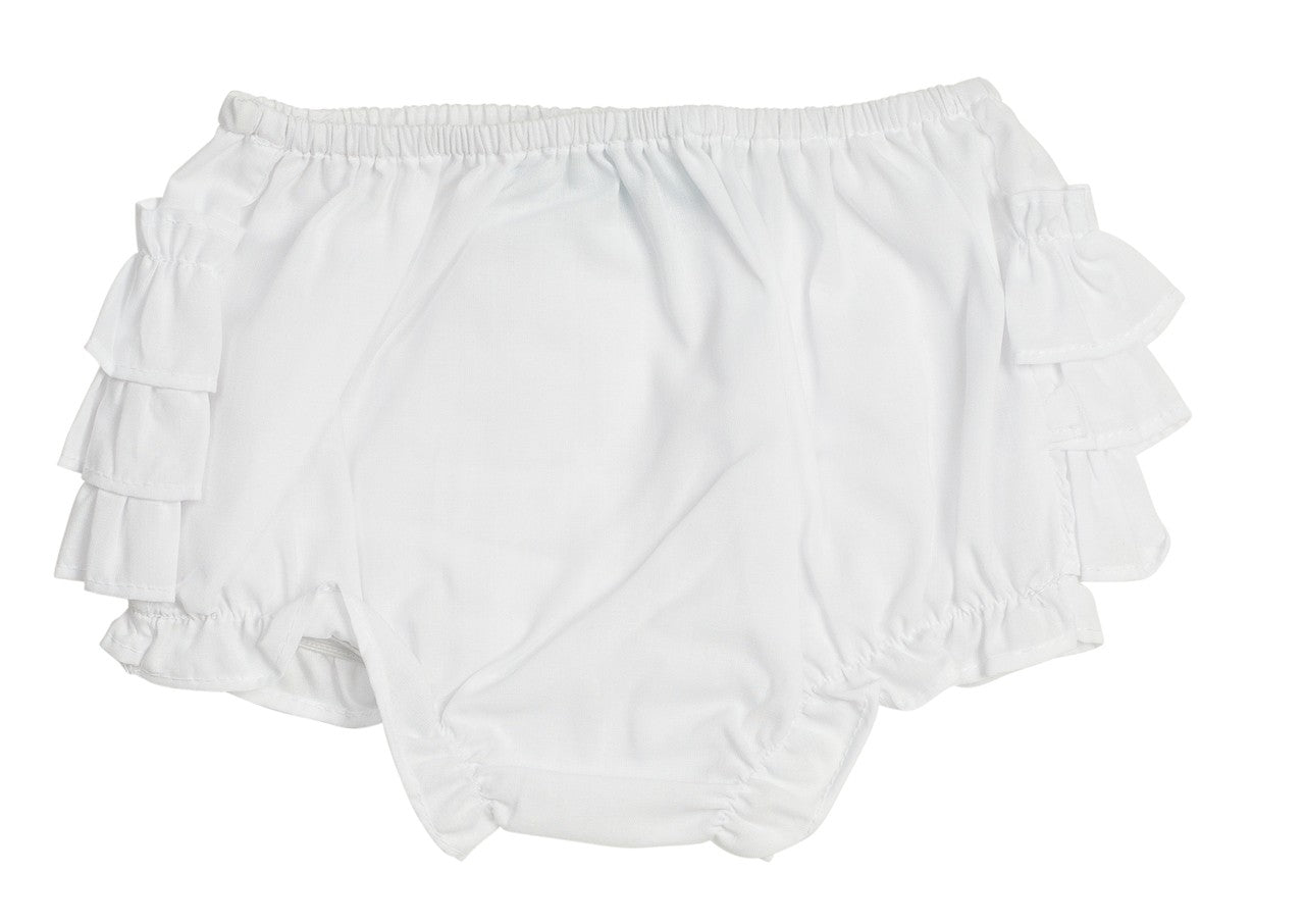 Feltman Brothers Baby Girls Ruffled Diaper Cover - White