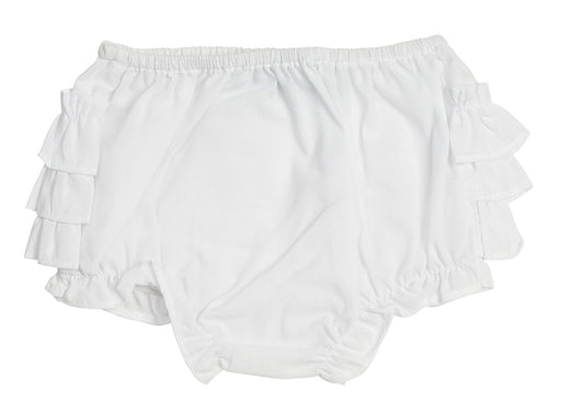 Feltman Brothers Baby Girls Ruffled Diaper Cover - White