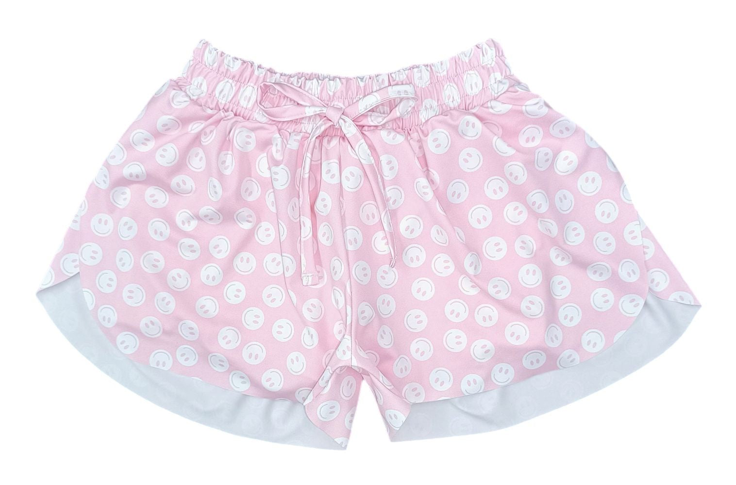Be Elizabeth by James & Lottie Girls Butterfly Shorts - Pink Smiley Faces