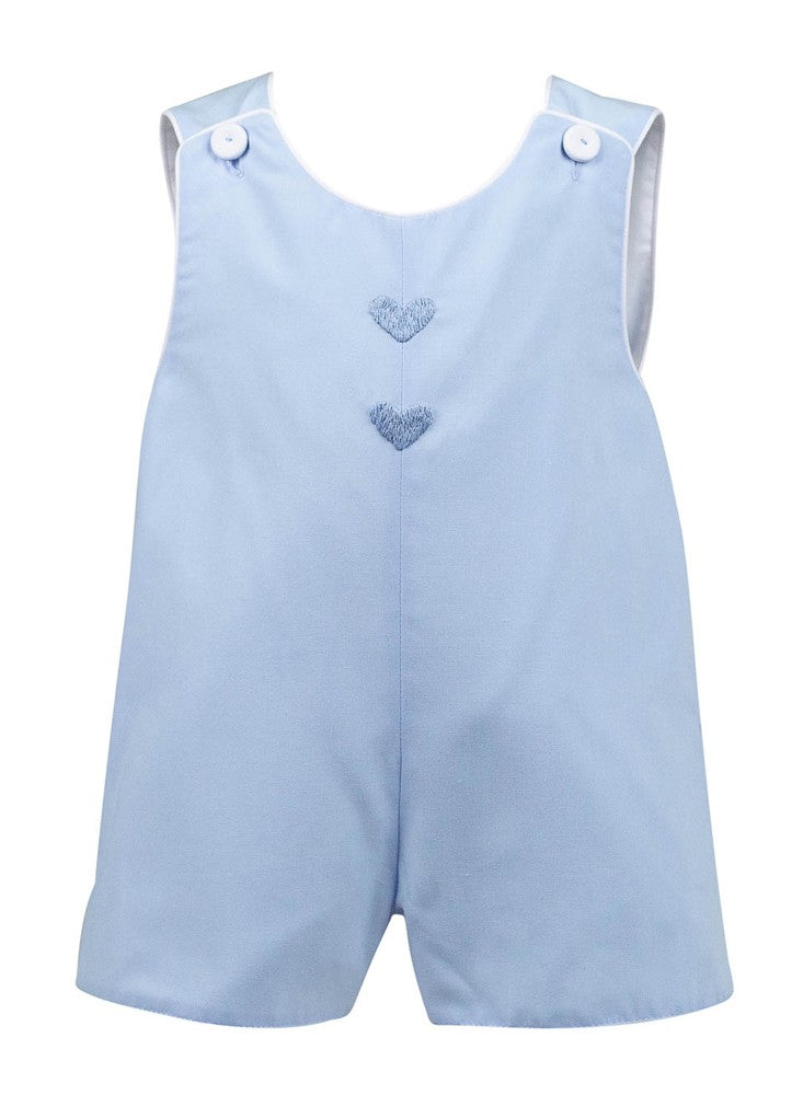 Proper Peony Baby Boys Jon Jon - Blue Cherub Valentine Hearts