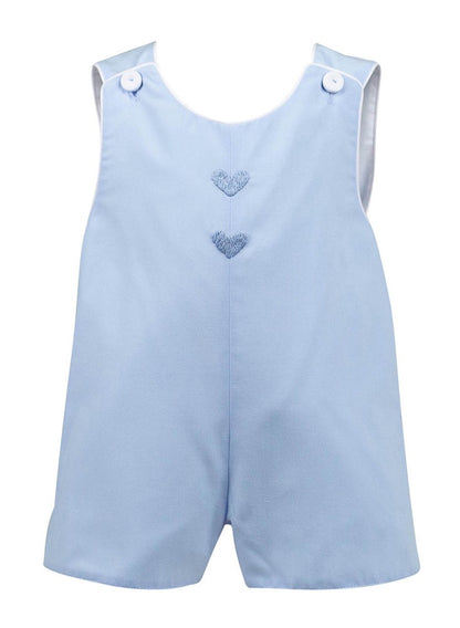 Proper Peony Baby Boys Jon Jon - Blue Cherub Valentine Hearts