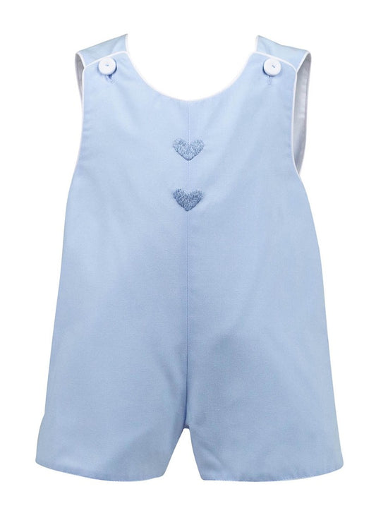 Proper Peony Baby Boys Jon Jon - Blue Cherub Valentine Hearts