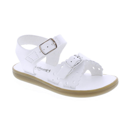 Footmates Girls Sustainable Sandals - Eco-Ariel Microfiber - White
