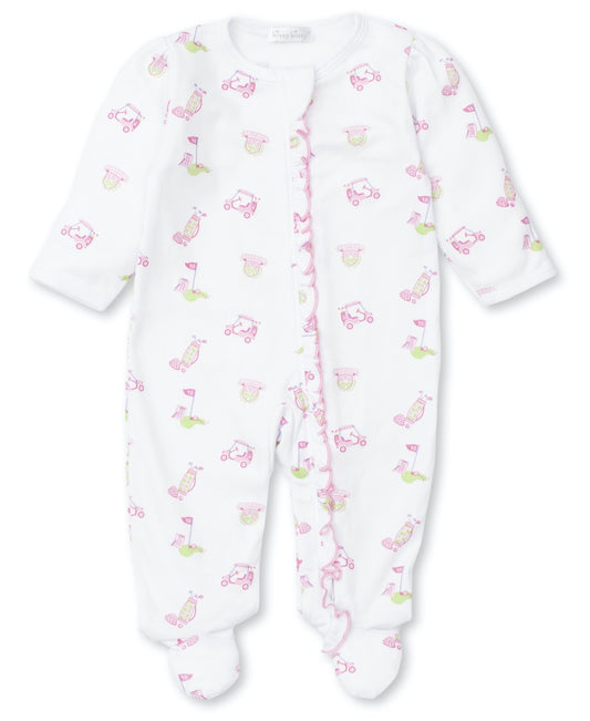 Kissy Kissy Baby Girls 18 Holes Golf Print Footie with Zipper - Pink by Kissy Kissy