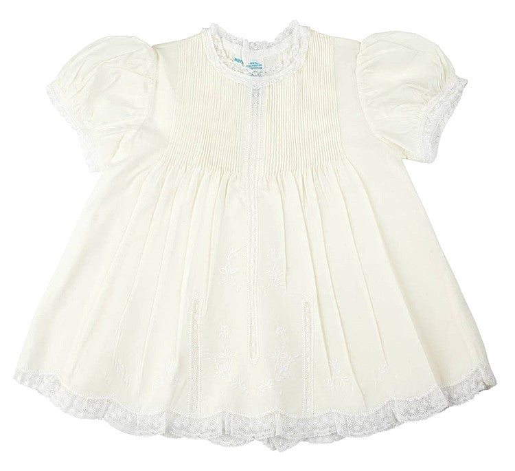 Feltman Brothers Newborn Baby Girls Take Me Home Dress with Slip - Maize Yellow