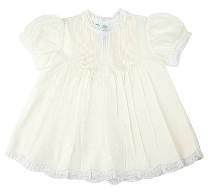 Feltman Brothers Newborn Baby Girls Take Me Home Dress with Slip - Maize Yellow