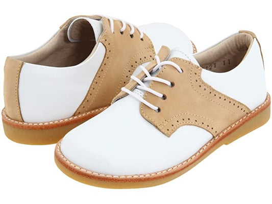 Elephantito Boys Dress Shoes - Golfers - White & Ivory