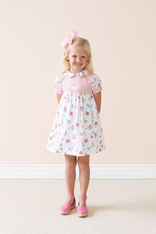 La Boutique by Dondolo Girls Dress - Pink Charlotte Birthday by Dondolo