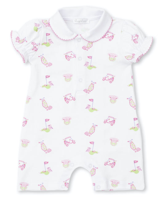 Kissy Kissy Baby Girls 18 Holes Golf Print Playsuit Romper - Pink by Kissy Kissy