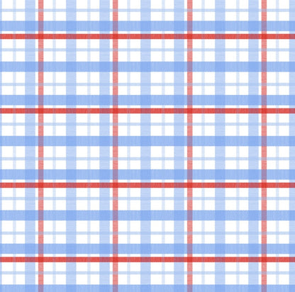 James & Lottie Baby Boys Louie Bubble - Patriotic Plaid