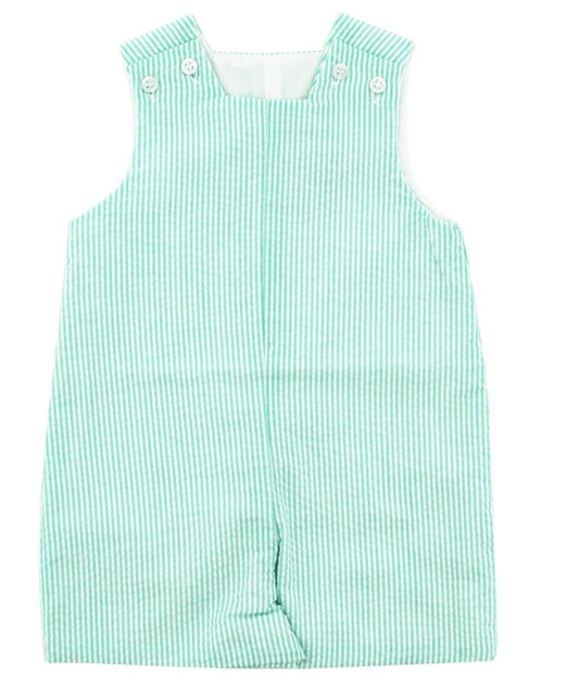 Bailey Boys Baby / Toddler Jon Jon with Tabs - Aqua Palm Seersucker