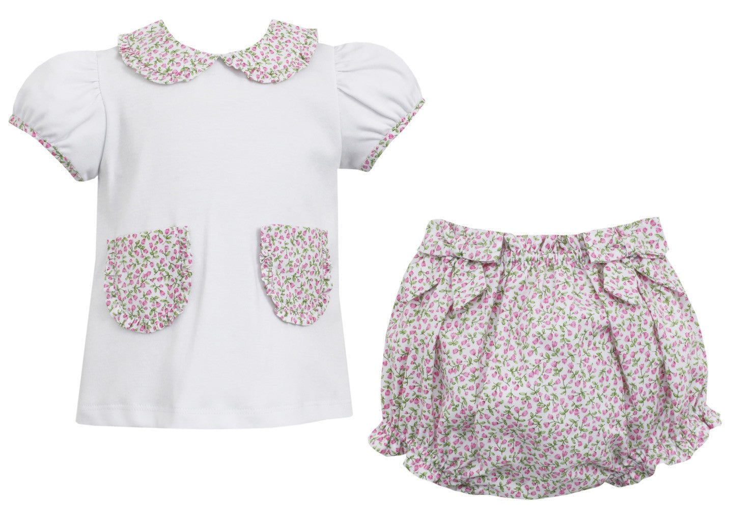 Petit Bebe Baby / Toddler Girls Bloomers Set - Pink Floral