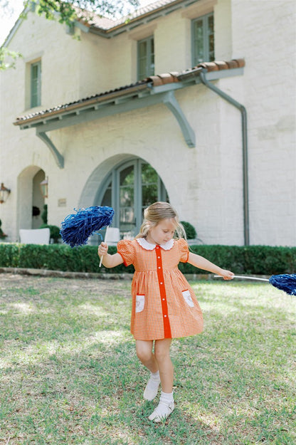 Proper Peony Girls Gingham Football Game Day Dress