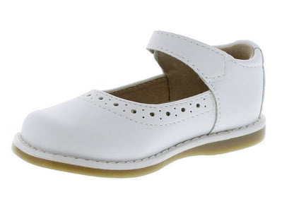 Footmates Girls Shoes - Heather Mary Janes - White