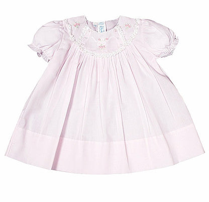 Feltman Brothers Baby Girls Dress with Lace Details - Pink