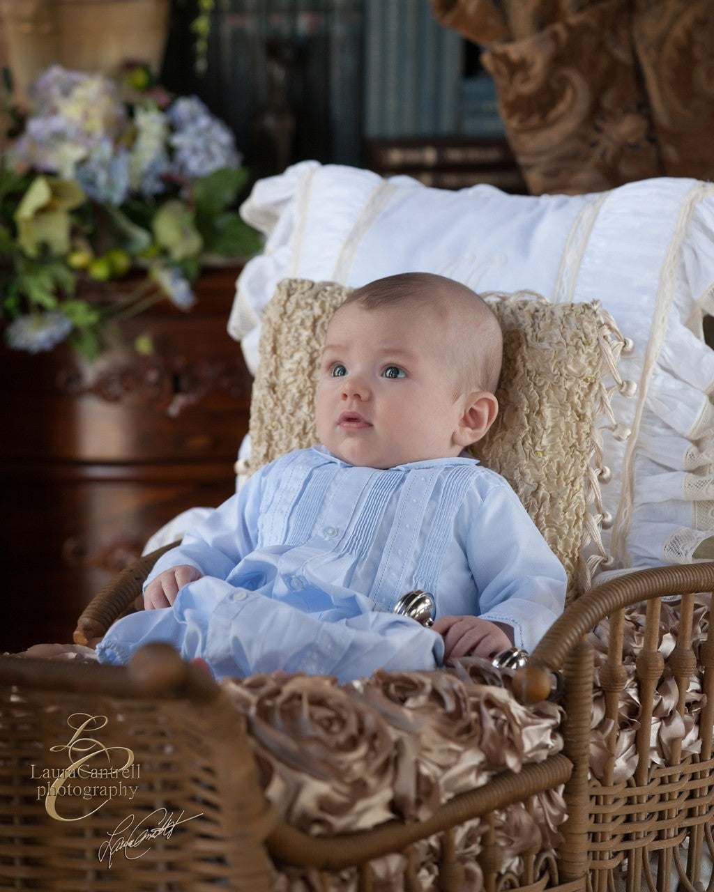 Feltman Brothers Baby Boys Take Me Home Gown with Hat - Blue